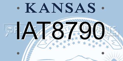 IAT8790 Kansas License Plate