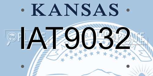 IAT9032 Kansas License Plate
