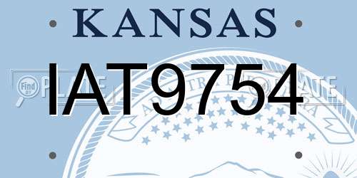 IAT9754 Kansas License Plate