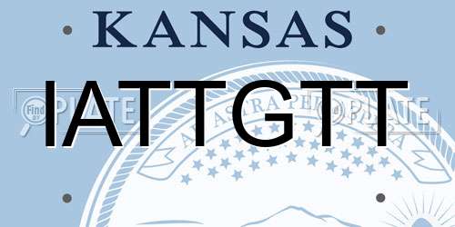 IATTGTT Kansas License Plate