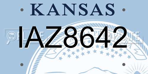 IAZ8642 Kansas License Plate