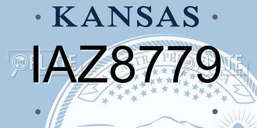 IAZ8779 Kansas License Plate