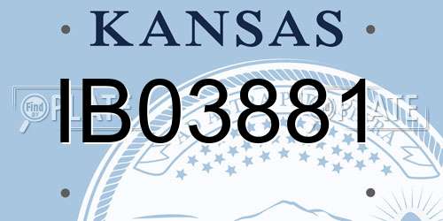IB03881 Kansas License Plate