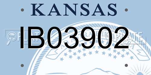 IB03902 Kansas License Plate