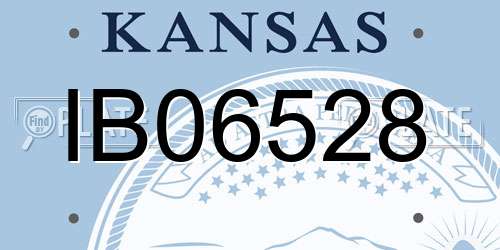 IB06528 Kansas License Plate