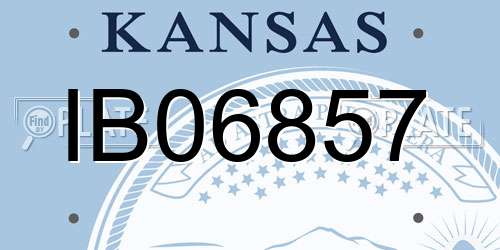 IB06857 Kansas License Plate