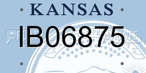 IB06875 Kansas License Plate