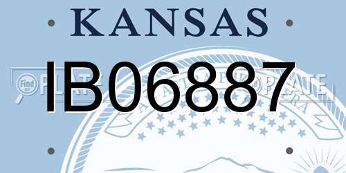 IB06887 Kansas License Plate