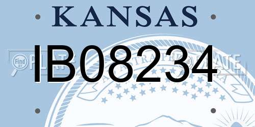 IB08234 Kansas License Plate