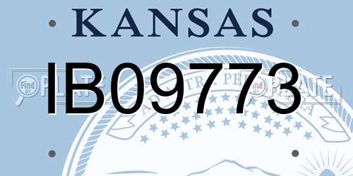 IB09773 Kansas License Plate