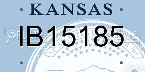 IB15185 Kansas License Plate