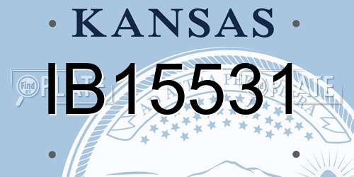 IB15531 Kansas License Plate