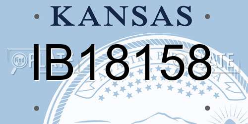 IB18158 Kansas License Plate