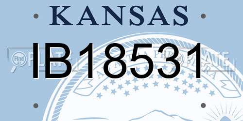 IB18531 Kansas License Plate