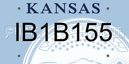 IB1B155 Kansas License Plate