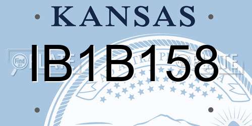 IB1B158 Kansas License Plate
