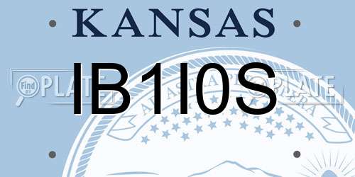 IB1I0S Kansas License Plate