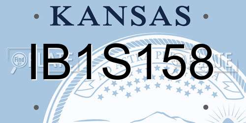IB1S158 Kansas License Plate