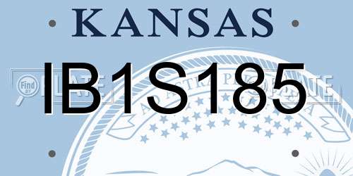IB1S185 Kansas License Plate