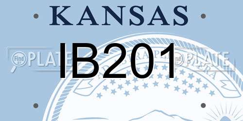IB201 Kansas License Plate