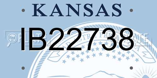 IB22738 Kansas License Plate