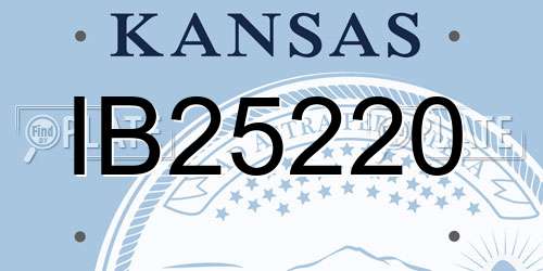 IB25220 Kansas License Plate