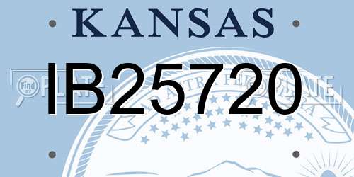 IB25720 Kansas License Plate