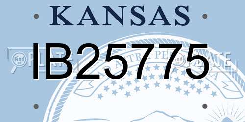 IB25775 Kansas License Plate