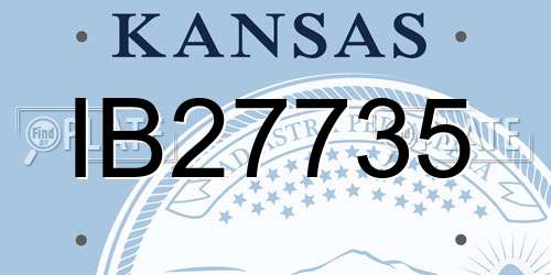 IB27735 Kansas License Plate