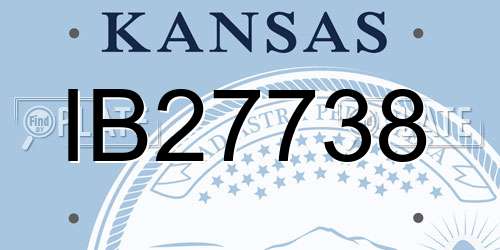 IB27738 Kansas License Plate