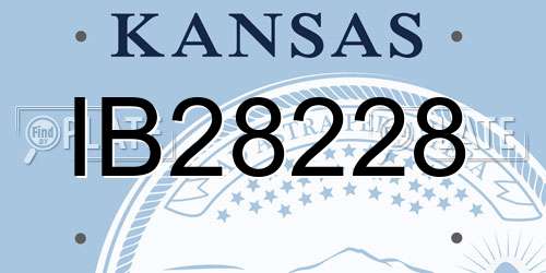IB28228 Kansas License Plate