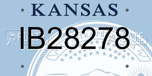 IB28278 Kansas License Plate