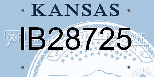 IB28725 Kansas License Plate
