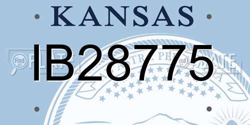 IB28775 Kansas License Plate