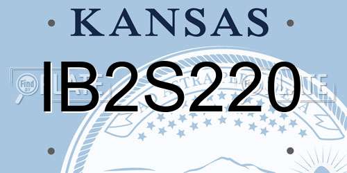IB2S220 Kansas License Plate