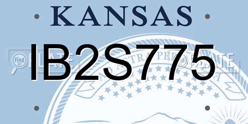 IB2S775 Kansas License Plate