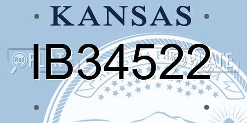 IB34522 Kansas License Plate