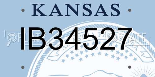 IB34527 Kansas License Plate