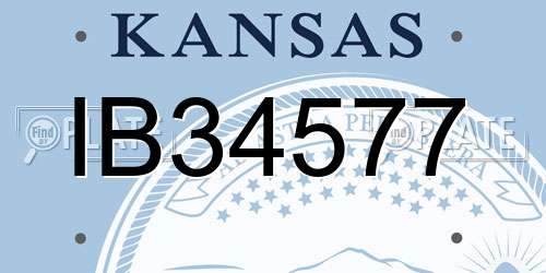 IB34577 Kansas License Plate