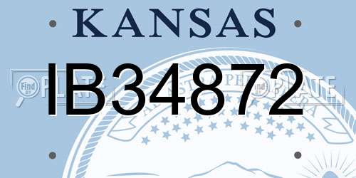 IB34872 Kansas License Plate