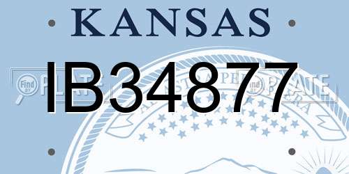 IB34877 Kansas License Plate