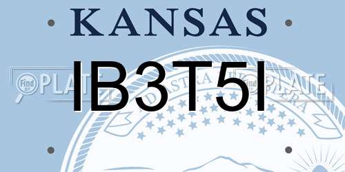 IB3T5I Kansas License Plate