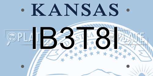 IB3T8I Kansas License Plate