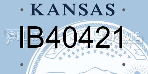 IB40421 Kansas License Plate