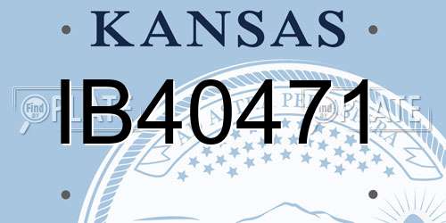 IB40471 Kansas License Plate