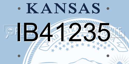 IB41235 Kansas License Plate