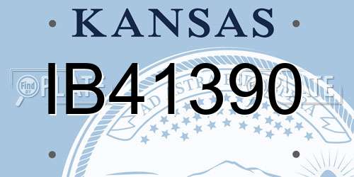 IB41390 Kansas License Plate