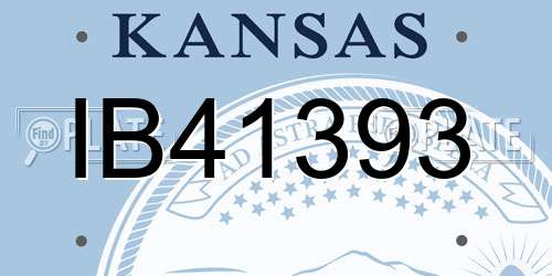 IB41393 Kansas License Plate