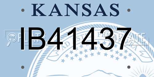 IB41437 Kansas License Plate