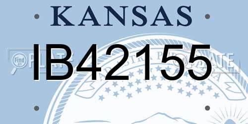 IB42155 Kansas License Plate